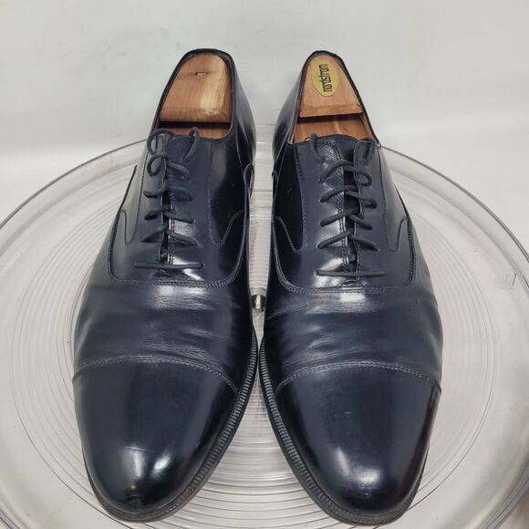 Salvatore FERRAGAMO "TRAMEZZA" Cap Toe Derby Oxfords Mens 12 D Made ITALY $1,490 - Picture 3 of 9